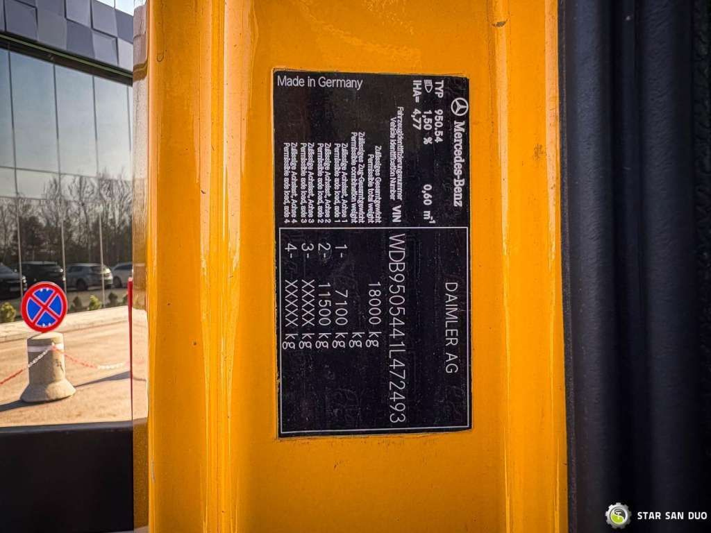 Crane truck Mercedes-Benz  AXOR 1824 4x2 HMF 975 HDS Crane  Rotator Kipper: picture 29