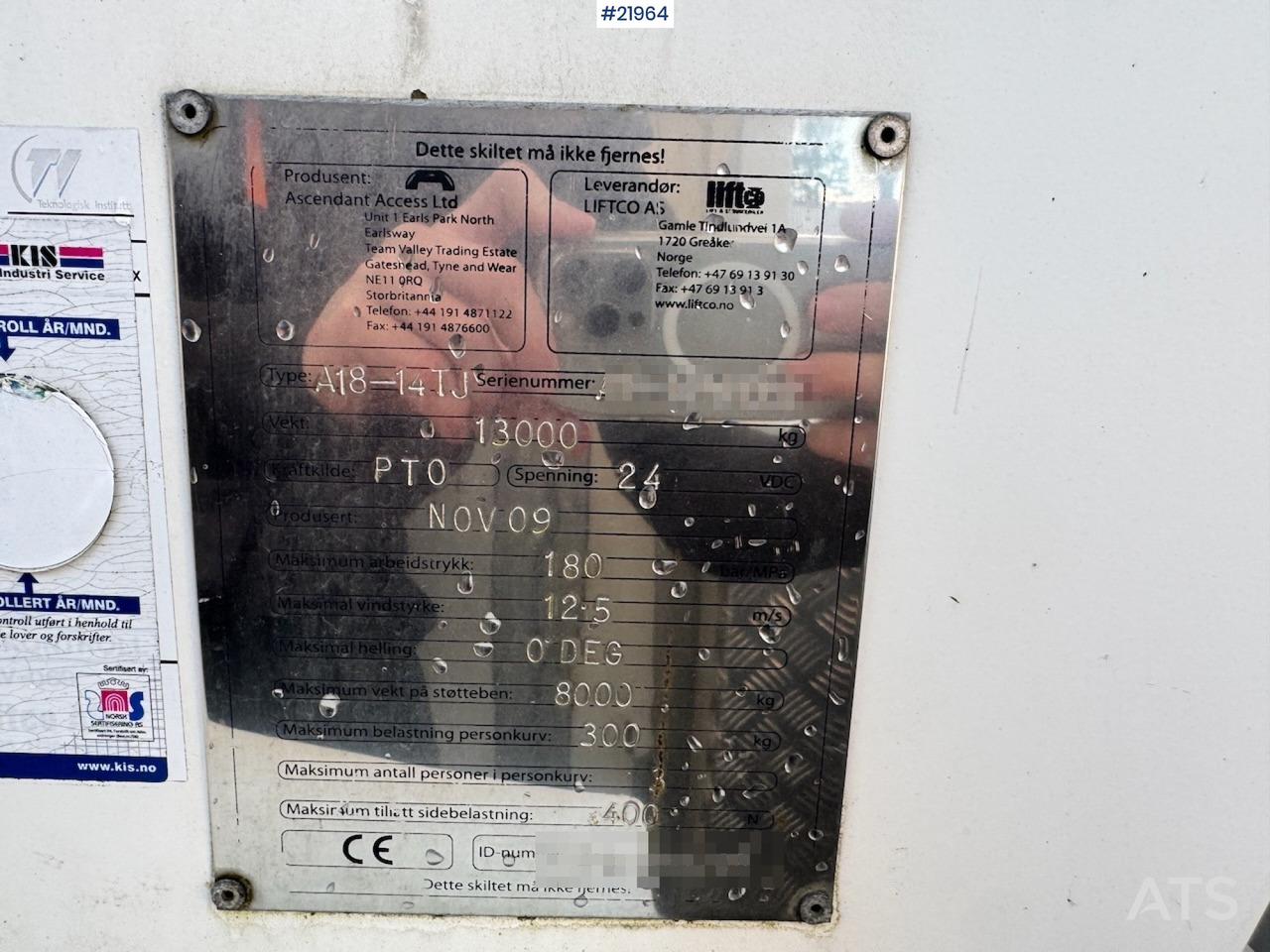 Truck mounted aerial platform MAN 2010 MAN TGM 15.250 Liftbil m/ 18 m Arbeidshøyde. 132 000 km!: picture 32