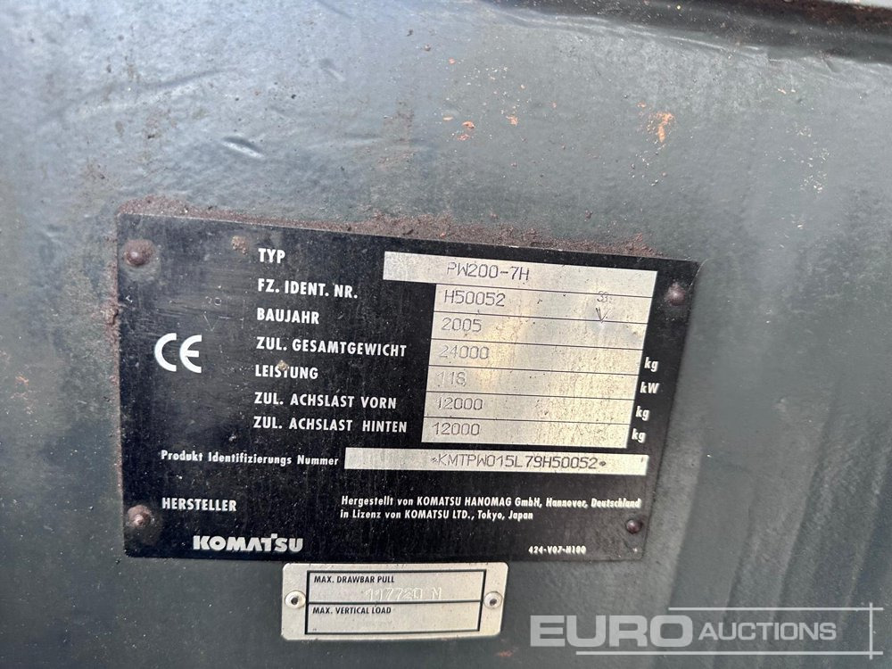 2009 Komatsu PW200-7H - Wheel excavator: picture 2 2009 Komatsu PW200-7H - Wheel excavator: picture 2