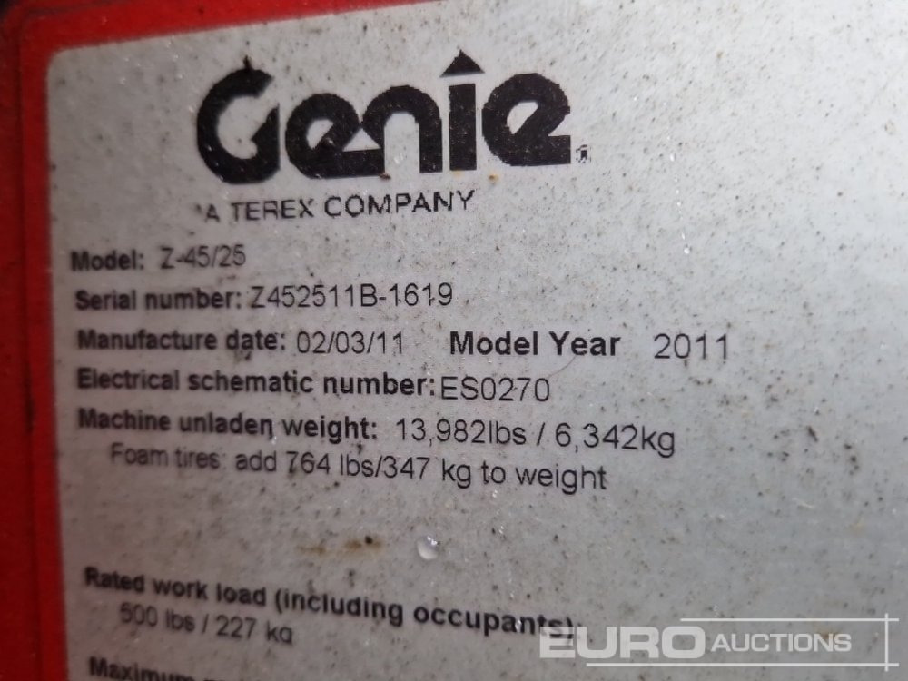 Aerial platform 2011 Genie Z-45/25: picture 34