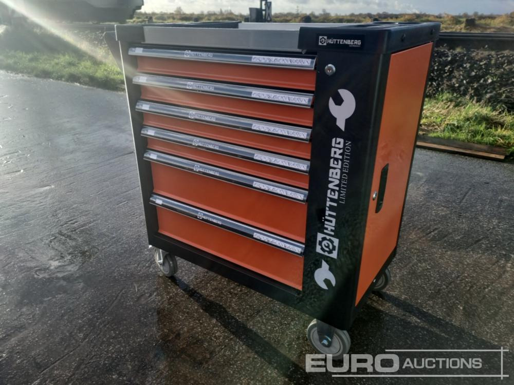 Unused Hüttenberg Germany Tool Trolley, 6 Drawers with 220 Pieces - Construction equipment: picture 2 Unused Hüttenberg Germany Tool Trolley, 6 Drawers with 220 Pieces - Construction equipment: picture 2