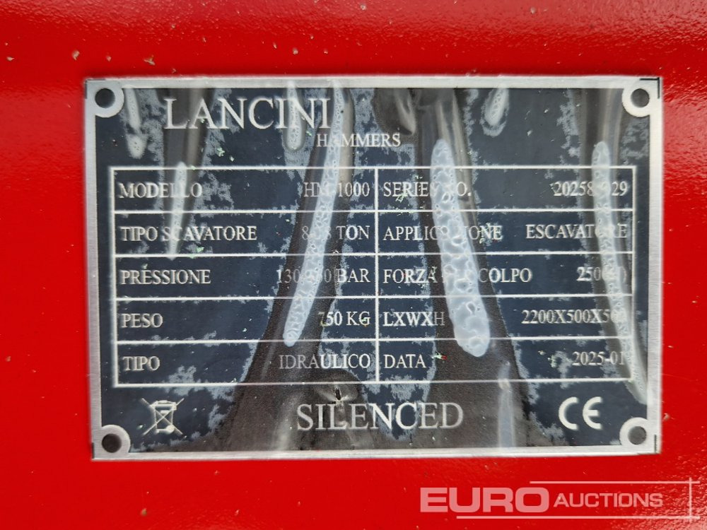Hydraulic hammer Unused Lancini HM-1000: picture 8