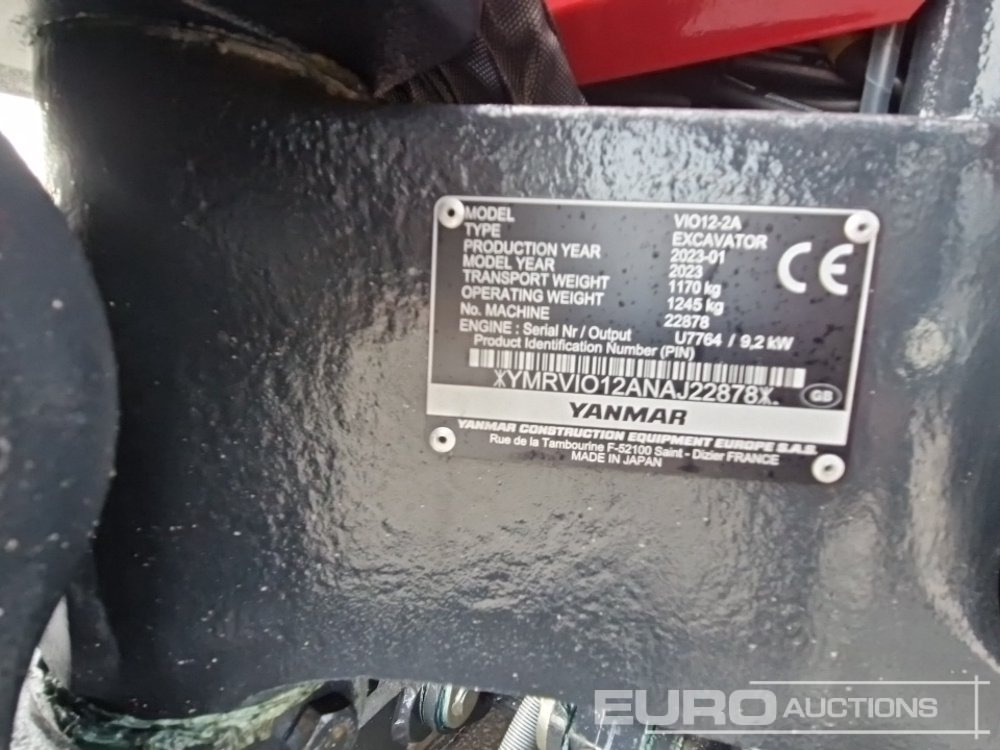 Mini excavator Unused Yanmar ViO12-2A: picture 23