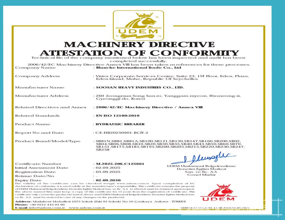 Unused 2025 Soosan SB40 - Hydraulic hammer: picture 1 Unused 2025 Soosan SB40 - Hydraulic hammer: picture 1