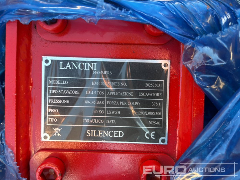 Unused Lancini HM-150 - Hydraulic hammer: picture 5 Unused Lancini HM-150 - Hydraulic hammer: picture 5