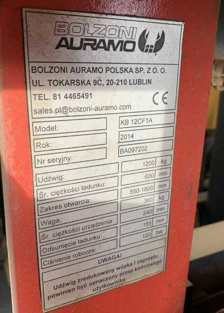 Bolzoni KB12CF1A, Kartonklammer - Clamp for Material handling equipment: picture 3 Bolzoni KB12CF1A, Kartonklammer - Clamp for Material handling equipment: picture 3