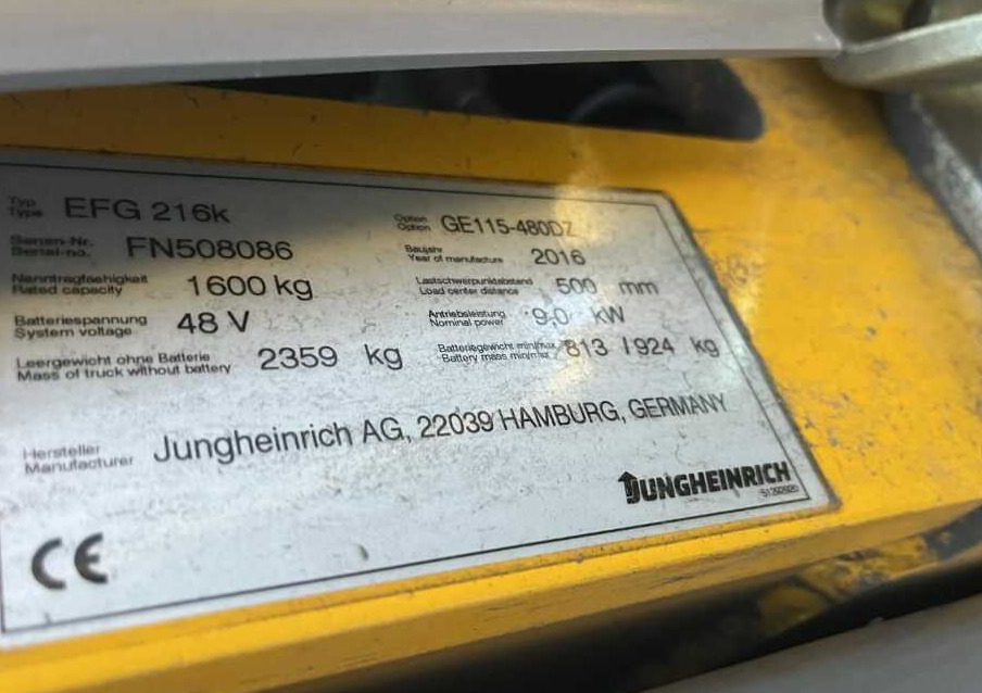 Jungheinrich EFG216k - Electric forklift: picture 4 Jungheinrich EFG216k - Electric forklift: picture 4