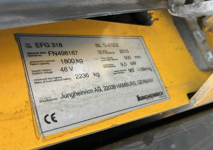 Jungheinrich EFG318 - Electric forklift: picture 4 Jungheinrich EFG318 - Electric forklift: picture 4