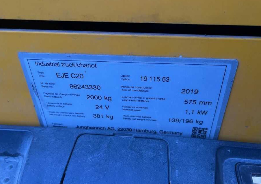 Jungheinrich EJEC20 - Pallet truck: picture 4 Jungheinrich EJEC20 - Pallet truck: picture 4