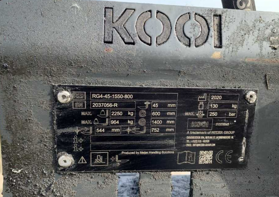 Kooi RG4-45-1550 - Boom for Material handling equipment: picture 1 Kooi RG4-45-1550 - Boom for Material handling equipment: picture 1