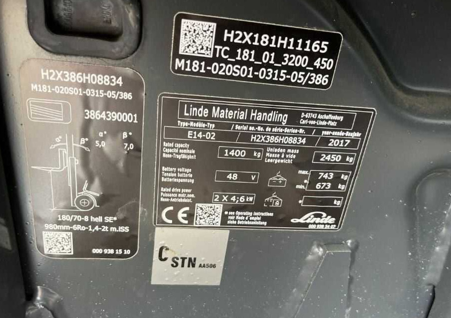 Linde E14-02 - Electric forklift: picture 4 Linde E14-02 - Electric forklift: picture 4