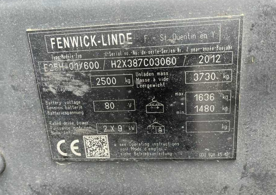 Linde E25H-01/600 - Electric forklift: picture 4 Linde E25H-01/600 - Electric forklift: picture 4