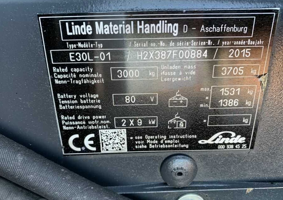 Linde E30L-01 - Electric forklift: picture 5 Linde E30L-01 - Electric forklift: picture 5