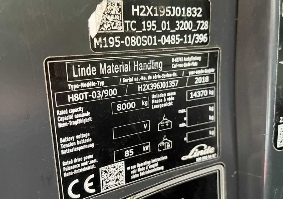Linde H80T-03/900 - LPG forklift: picture 3 Linde H80T-03/900 - LPG forklift: picture 3
