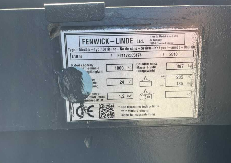 Linde L10B - Stacker: picture 4 Linde L10B - Stacker: picture 4