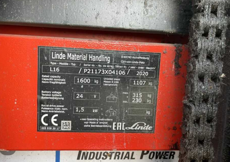 Linde L16 - Stacker: picture 4 Linde L16 - Stacker: picture 4