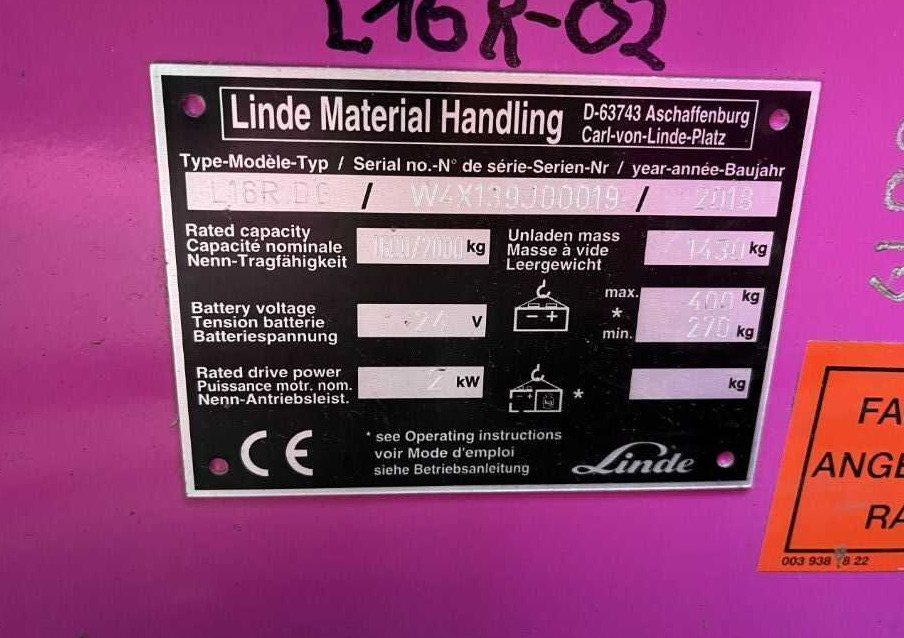 Linde L16RDG - Stacker: picture 3 Linde L16RDG - Stacker: picture 3