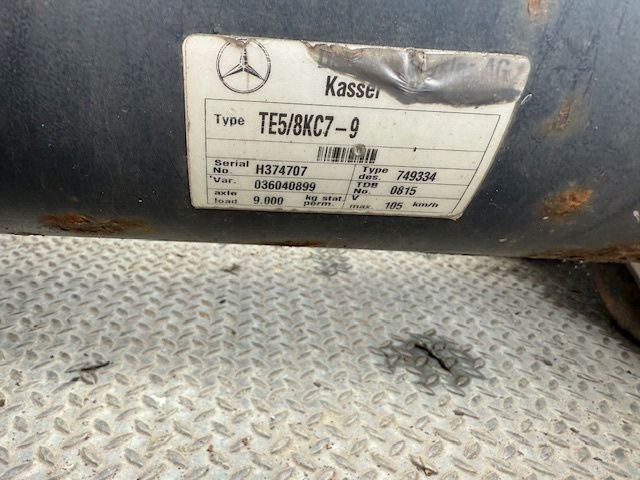 Diversen Mercedes assen TE5/8KC7-9 - Axle and parts for Truck: picture 2 Diversen Mercedes assen TE5/8KC7-9 - Axle and parts for Truck: picture 2