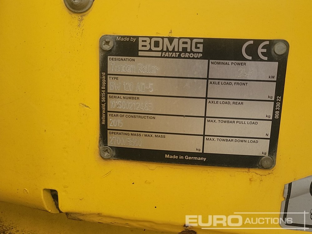 Roller 2015 Bomag BW120AD-5: picture 33