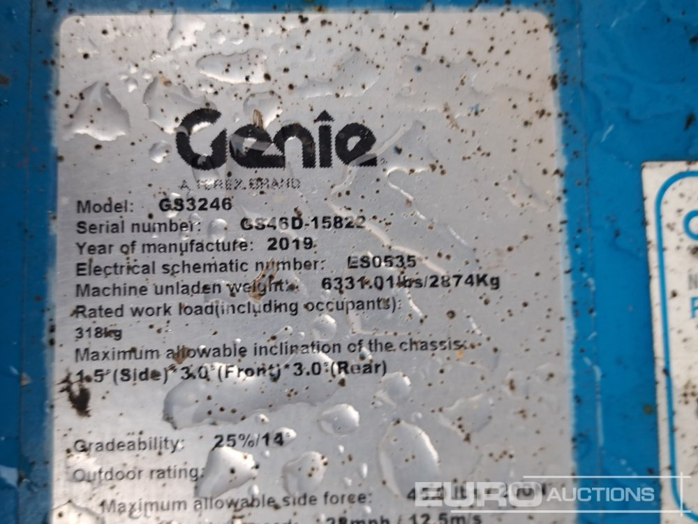Aerial platform 2019 Genie GS-3246: picture 39