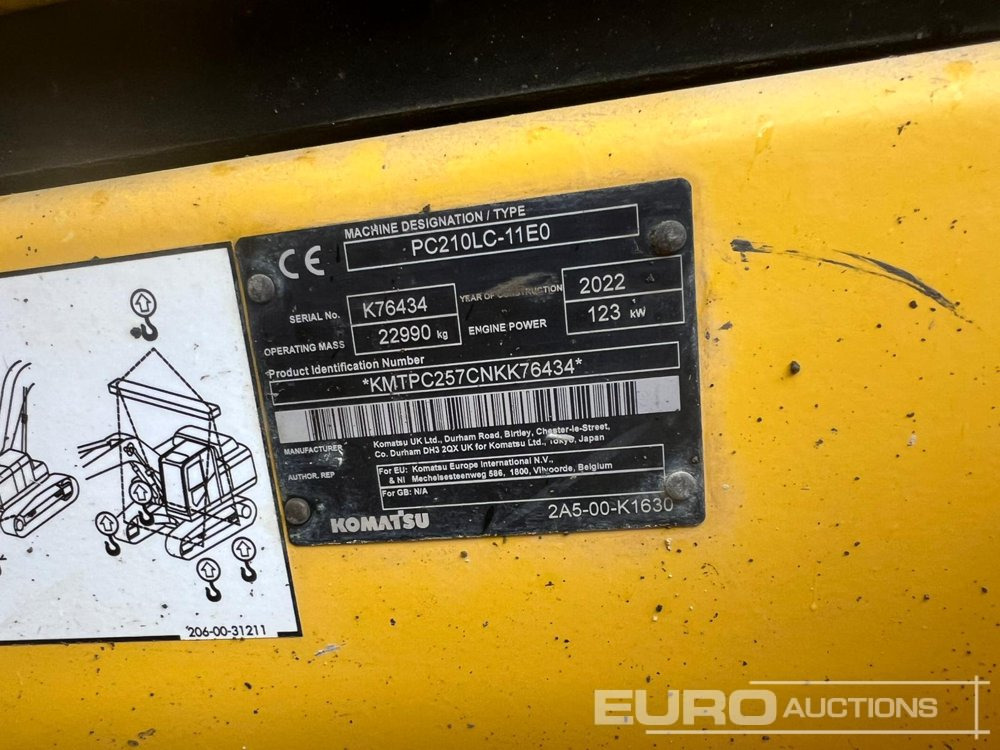 2022 Komatsu PC210LC-11E0 - Crawler excavator: picture 3 2022 Komatsu PC210LC-11E0 - Crawler excavator: picture 3