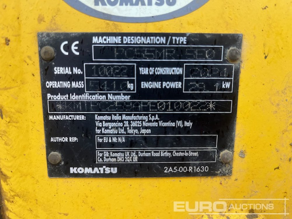 Mini excavator 2024 Komatsu PC55MR-5E0: picture 8 Mini excavator 2024 Komatsu PC55MR-5E0: picture 8