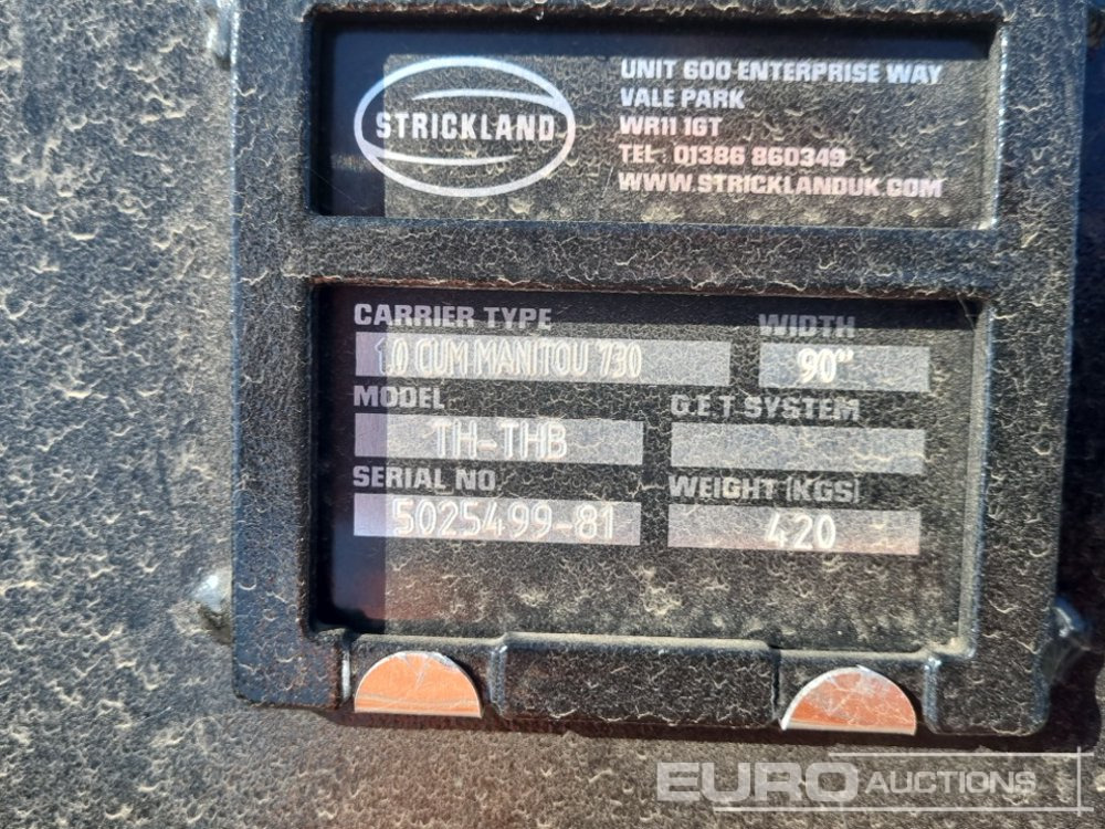 Agricultural machinery Unused Strickland 90" Loading Bucket to suit Manitou Telehandler: picture 14