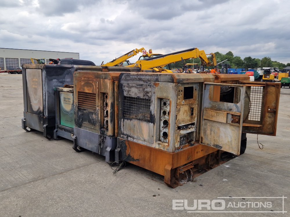 Atlas Copco QAS100 Generator, 4 Cylinder Engine, QAS60 ST3 60kVA Generator, 4 Cylinder Engine (2 of), QAS40 Generator, 4 Cylinder Engine (Fire Damage) - Generator set: picture 3 Atlas Copco QAS100 Generator, 4 Cylinder Engine, QAS60 ST3 60kVA Generator, 4 Cylinder Engine (2 of), QAS40 Generator, 4 Cylinder Engine (Fire Damage) - Generator set: picture 3
