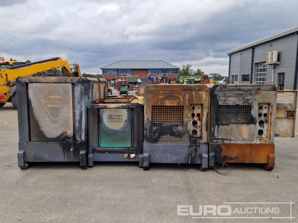 Atlas Copco QAS100 Generator, 4 Cylinder Engine, QAS60 ST3 60kVA Generator, 4 Cylinder Engine (2 of), QAS40 Generator, 4 Cylinder Engine (Fire Damage) - Generator set: picture 2 Atlas Copco QAS100 Generator, 4 Cylinder Engine, QAS60 ST3 60kVA Generator, 4 Cylinder Engine (2 of), QAS40 Generator, 4 Cylinder Engine (Fire Damage) - Generator set: picture 2