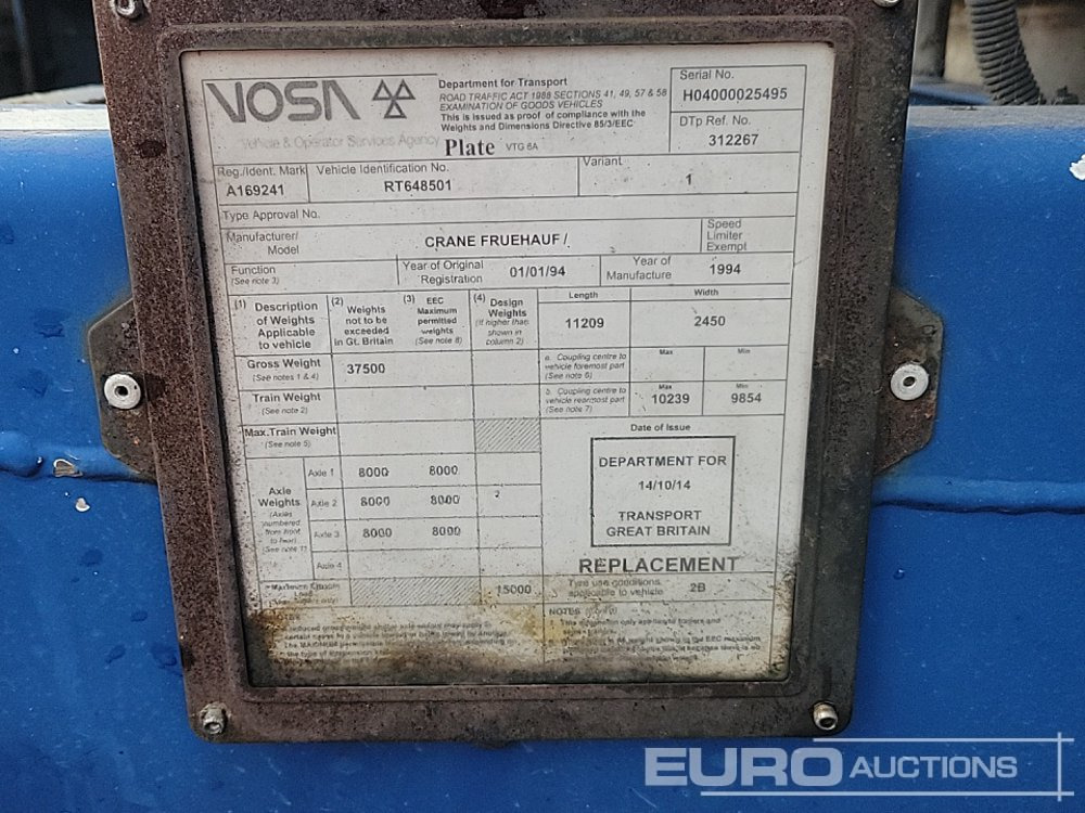 Tank semi-trailer Crane Freuhauf Tri Axle Tanker Trailer: picture 43