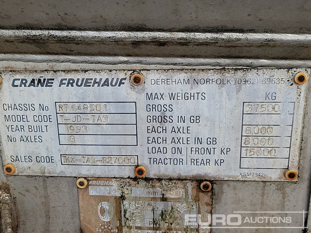 Tank semi-trailer Crane Freuhauf Tri Axle Tanker Trailer: picture 47