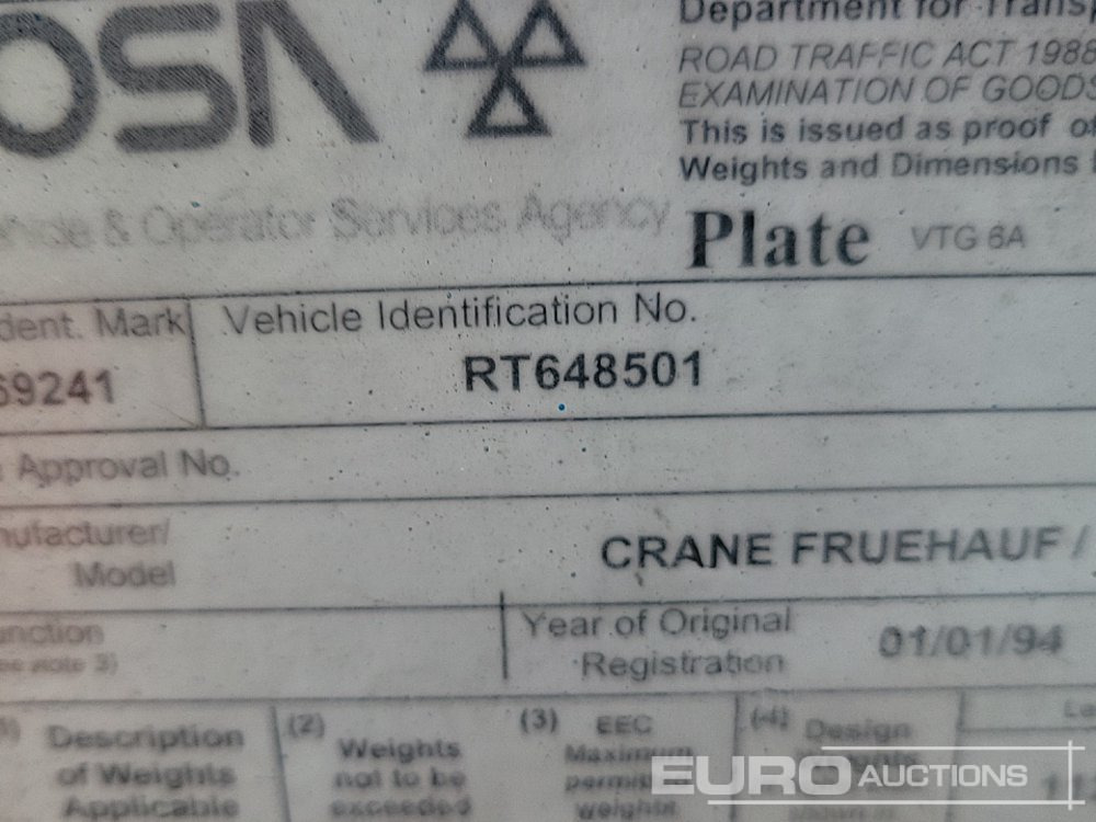 Tank semi-trailer Crane Freuhauf Tri Axle Tanker Trailer: picture 44