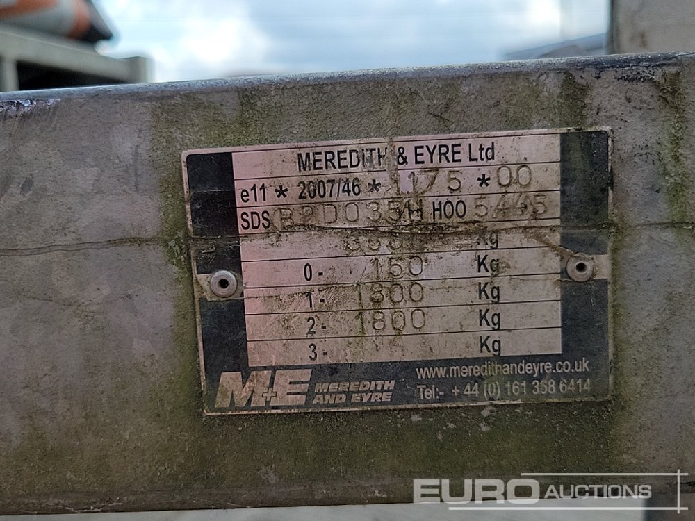 Plant trailer Meredith & Eyre 3.5 Ton Twin Axle Plant Trailer, Soundproofing Barriers (10 of): picture 26