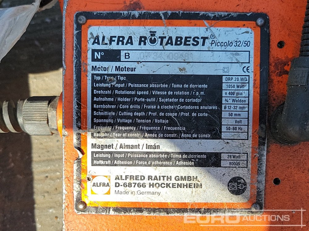 Construction equipment Unibor 110 Vot Mag Drill, Alfra Rotabest 110 Volt Mag Drill, 110 Volt Paddle Mixer (3 of), 100Volt Evolution Cut off Saw, 110 Volt REMS Sander: picture 25