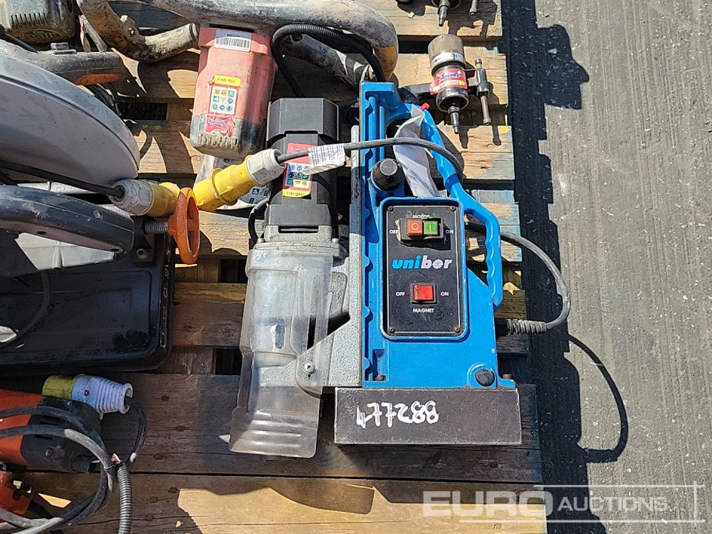 Construction equipment Unibor 110 Vot Mag Drill, Alfra Rotabest 110 Volt Mag Drill, 110 Volt Paddle Mixer (3 of), 100Volt Evolution Cut off Saw, 110 Volt REMS Sander: picture 26