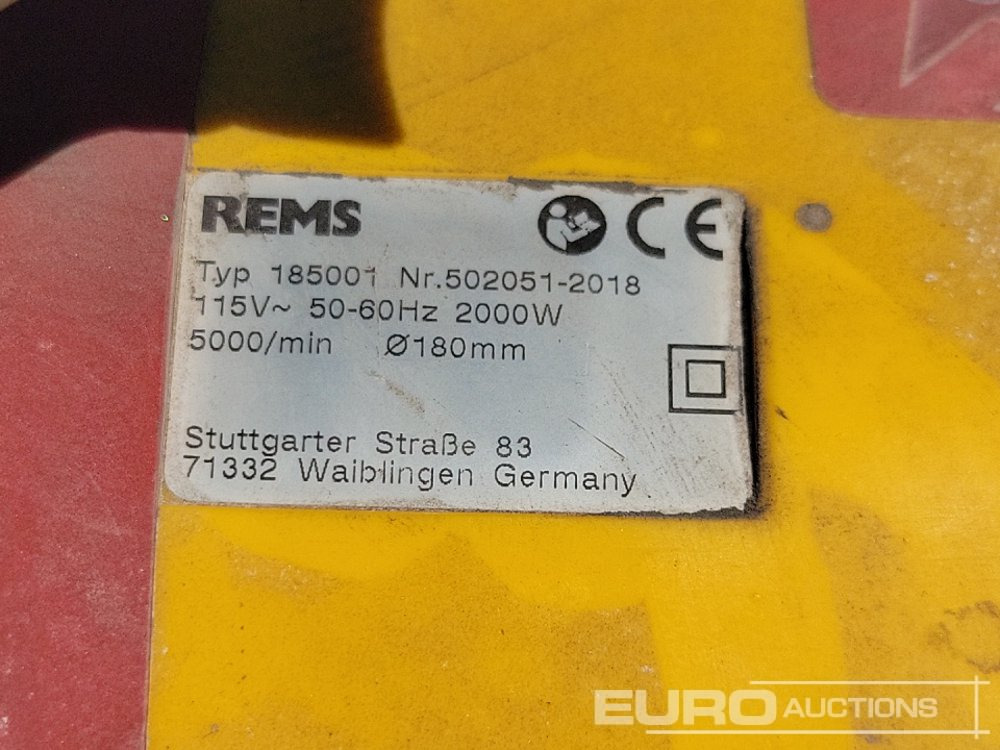 Construction equipment Unibor 110 Vot Mag Drill, Alfra Rotabest 110 Volt Mag Drill, 110 Volt Paddle Mixer (3 of), 100Volt Evolution Cut off Saw, 110 Volt REMS Sander: picture 38