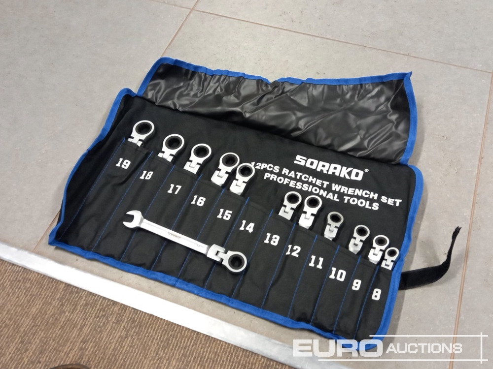Unused 12pcs Flexible Ratchet Spanner Set, 8-19 mm - Workshop equipment: picture 3 Unused 12pcs Flexible Ratchet Spanner Set, 8-19 mm - Workshop equipment: picture 3