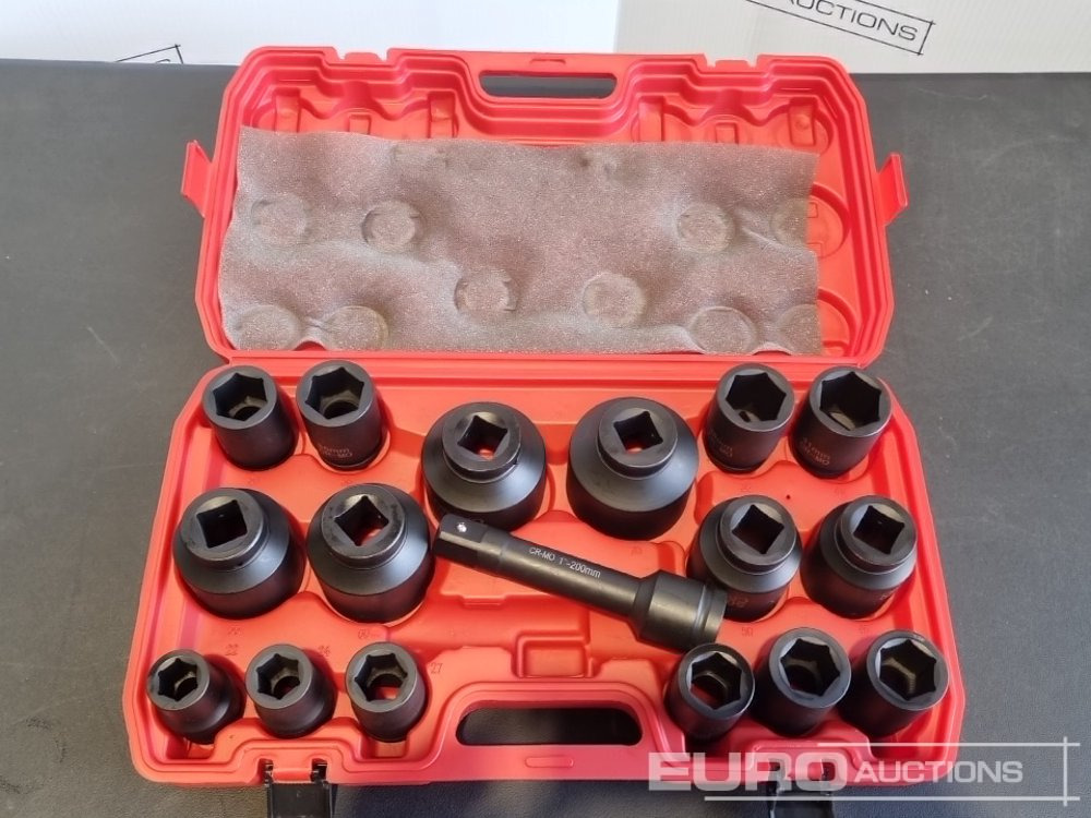 Unused 2025 Boss 1" 17pc Pneumatic Socket Set, 8" Extension Rod - Workshop equipment: picture 4 Unused 2025 Boss 1" 17pc Pneumatic Socket Set, 8" Extension Rod - Workshop equipment: picture 4