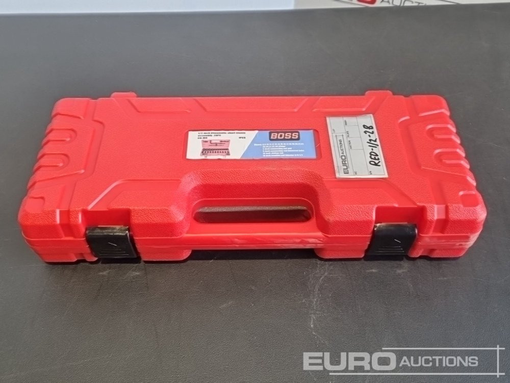 Unused 2025 Boss 1/2" 28pc Pneumatic Short Sleeve Socket Set, 3" Connecting Rod, 5" Connecting Rod Universal Joint, 10" Sliding Rod, 10" Bending Rod Adapter 3/4"-1/2" - Workshop equipment: picture 2 Unused 2025 Boss 1/2" 28pc Pneumatic Short Sleeve Socket Set, 3" Connecting Rod, 5" Connecting Rod Universal Joint, 10" Sliding Rod, 10" Bending Rod Adapter 3/4"-1/2" - Workshop equipment: picture 2