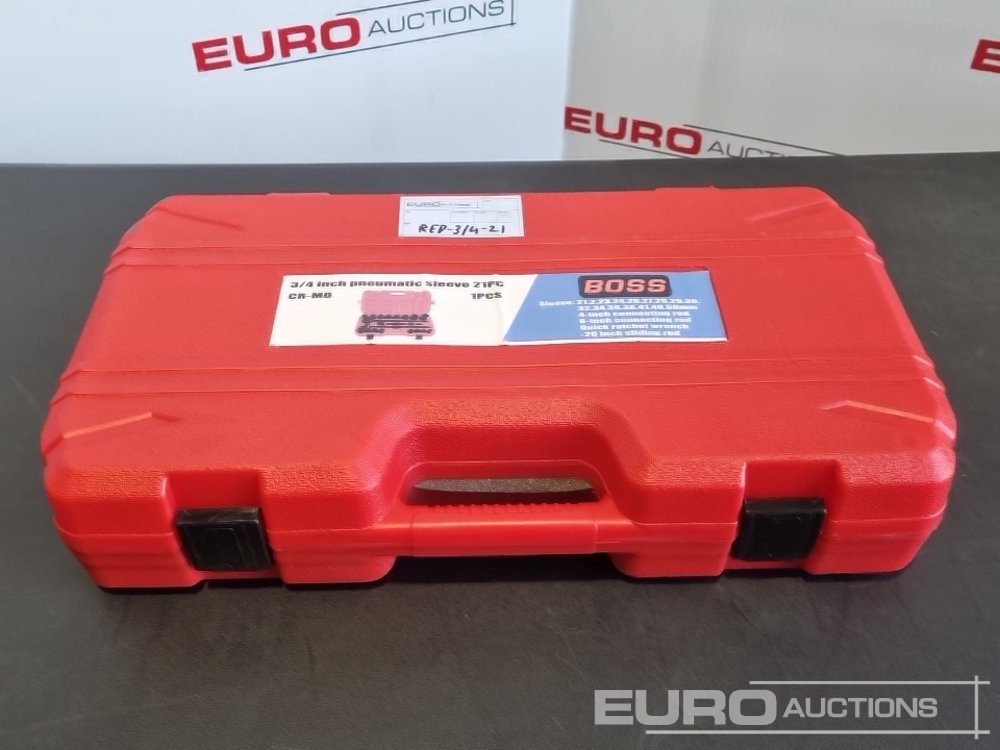 Unused 2025 Boss 3/4" 21pc Heavy Duty Pneumatic Socket Set, 4" Connecting Rod, 8" Connecting Rod, Quick Ratchet Wrench, 20" Sliding Rod - Workshop equipment: picture 2 Unused 2025 Boss 3/4" 21pc Heavy Duty Pneumatic Socket Set, 4" Connecting Rod, 8" Connecting Rod, Quick Ratchet Wrench, 20" Sliding Rod - Workshop equipment: picture 2