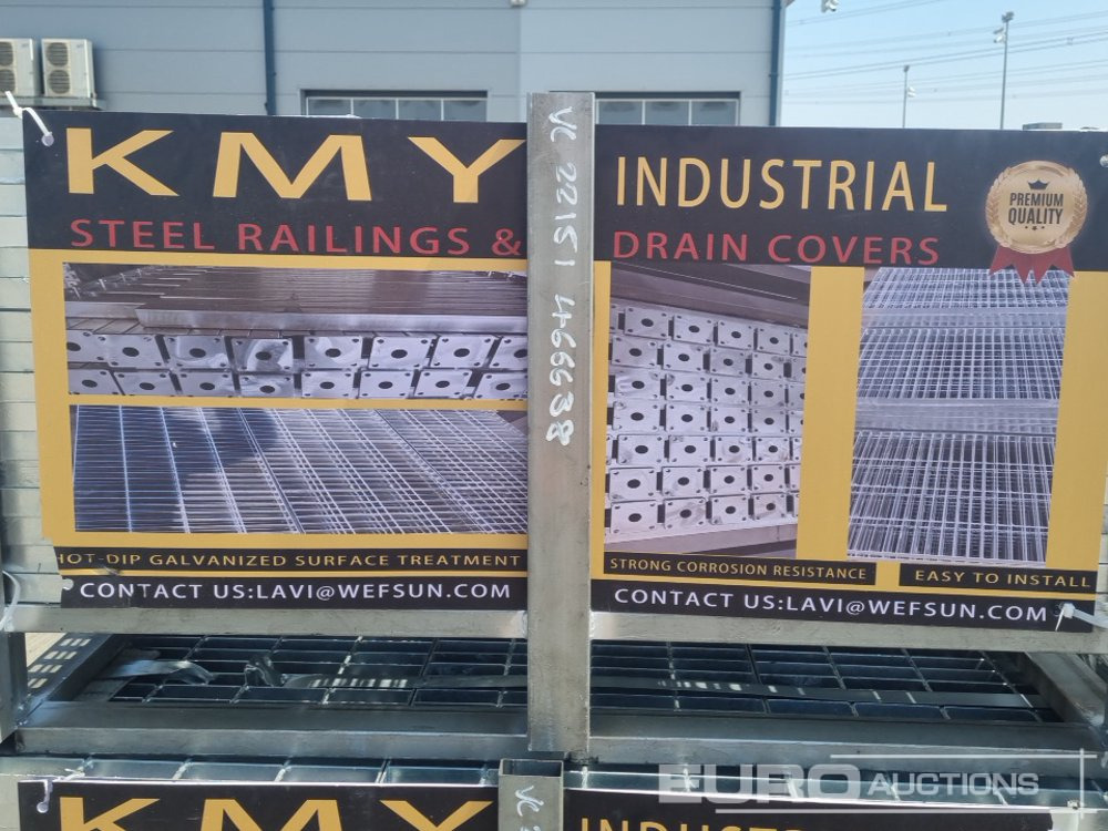 Construction equipment Unused 2025 KMY INDUSTRIAL Steel Grating (2 of), Stillage of Metal Fencing Posts: picture 7