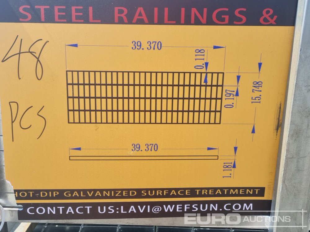 Construction equipment Unused 2025 KMY INDUSTRIAL Steel Grating (2 of), Stillage of Metal Fencing Posts: picture 12