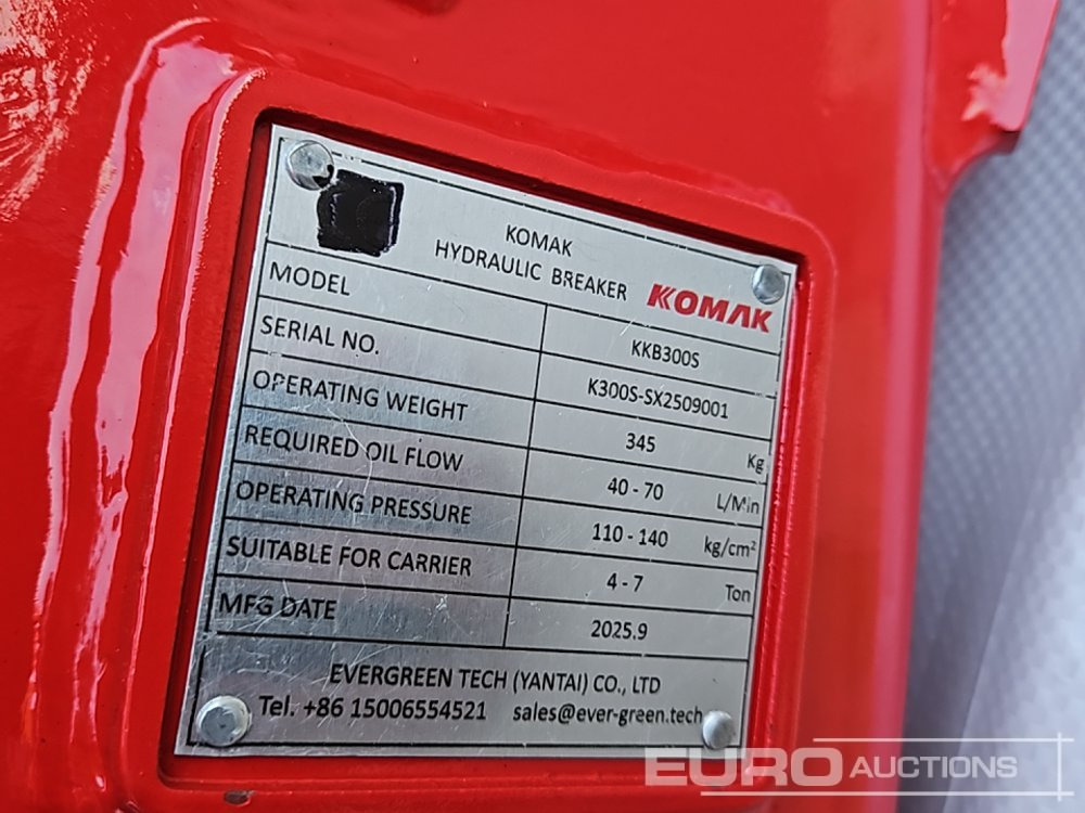 Hydraulic hammer Unused 2025 Komak KKB300S: picture 17