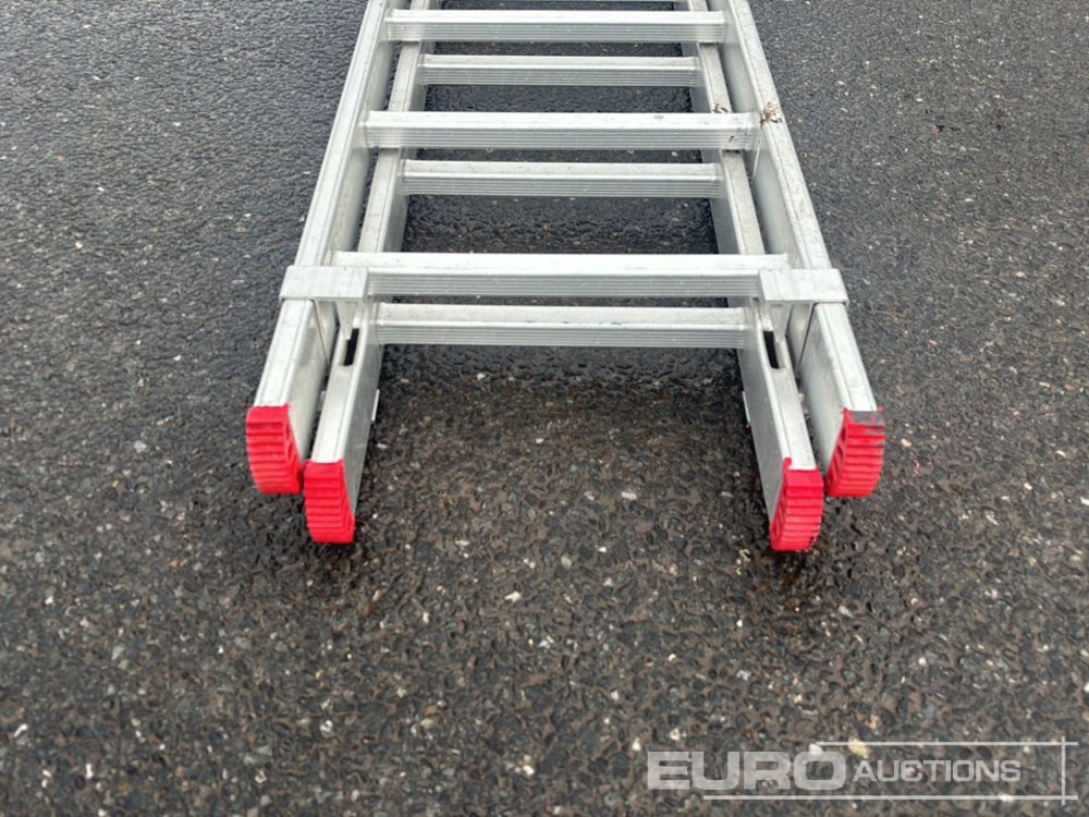 Unused 23 Rung Double Extension Aluminium Ladder, Non Slip Stabliser Bar - Workshop equipment: picture 5 Unused 23 Rung Double Extension Aluminium Ladder, Non Slip Stabliser Bar - Workshop equipment: picture 5