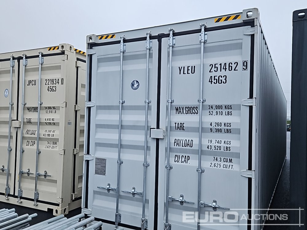 Unused 40' x 8' High Cube Container, 4 Side Doors, 1 End Door (Cannot Be Reconsigned) - Shipping container: picture 1 Unused 40' x 8' High Cube Container, 4 Side Doors, 1 End Door (Cannot Be Reconsigned) - Shipping container: picture 1