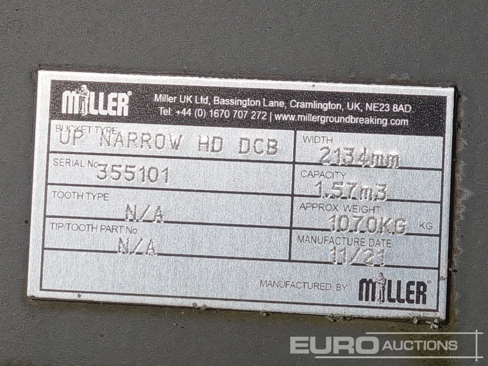 New Bucket Unused Miller 84" Ditching Bucket 100mm Pin to suit 40 Ton Excavator: picture 13