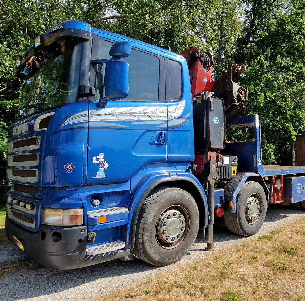Autotransporter truck, Crane truck Scania R480: picture 17