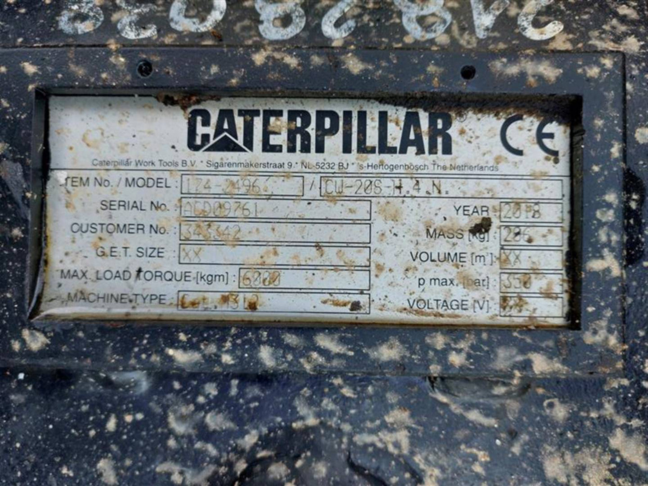 CAT CW20S/174-2496/M315F/TIM70/70/430/281 - Quick coupler: picture 2 CAT CW20S/174-2496/M315F/TIM70/70/430/281 - Quick coupler: picture 2