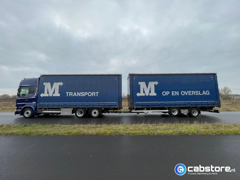 Curtainsider truck Scania R450  LB6X2MLB Euro 6 - Bouwjaar 2016 - Topline - Doorlaad-volume combi+ Wecon Middenas aanhangwagen - Good condition: picture 8