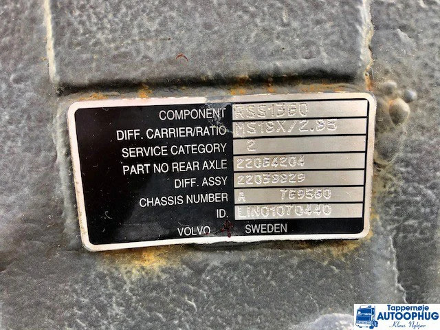 Volvo RSS1360 – 2.85 OEM 22038829 - Differential gear for Truck: picture 2 Volvo RSS1360 – 2.85 OEM 22038829 - Differential gear for Truck: picture 2